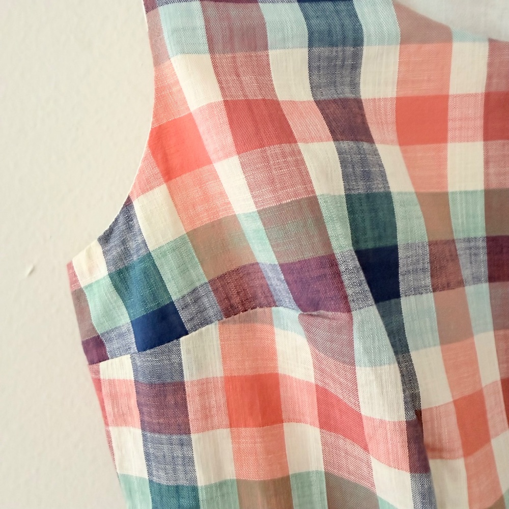 Modcloth Optimistic Effect Checkered Plaid Pastel… - image 5